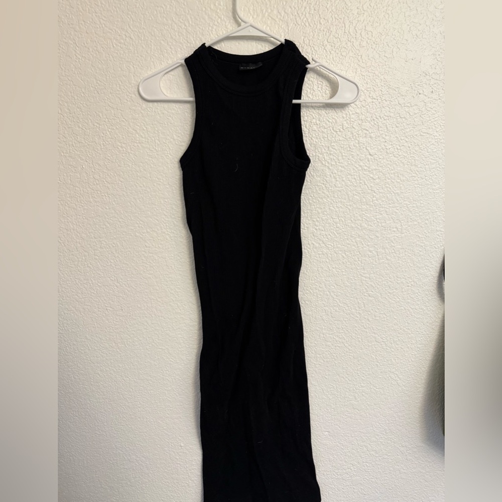 Black Dynamic Bodycon Midi Dress